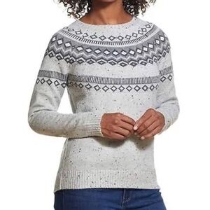 Vintage Gray Geometric Women's Sweater